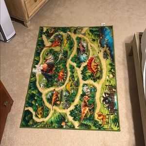 Colorful Dinosaur Adventure Rug